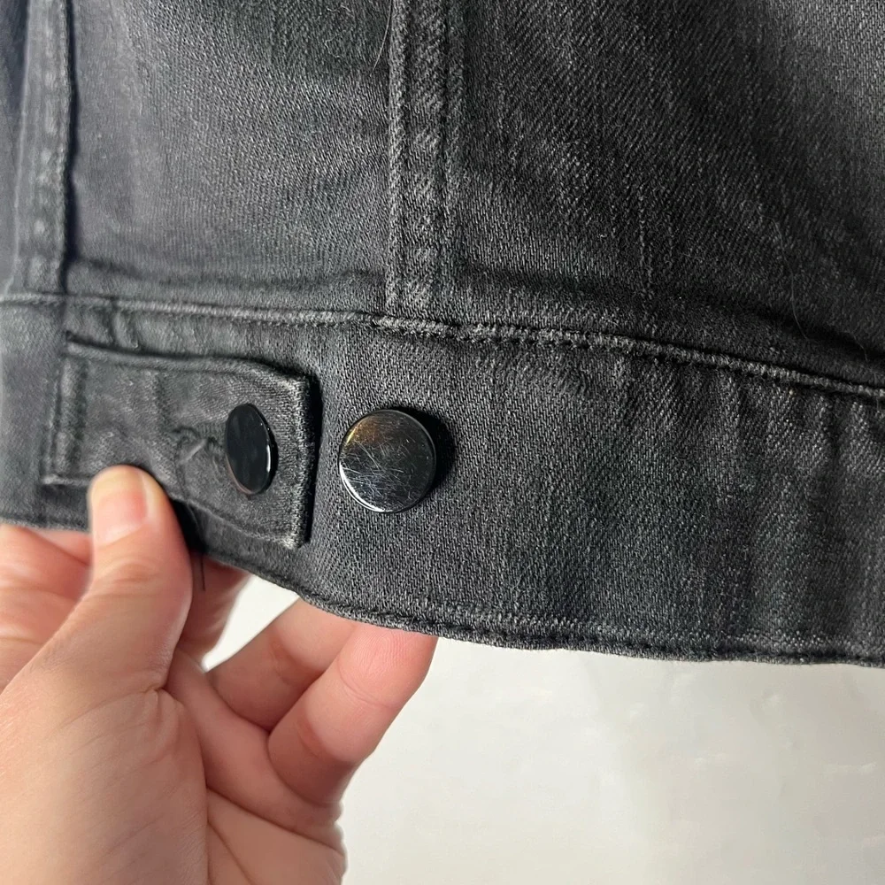 Alexander Wang Axle Crop Denim Black Jacket | XS